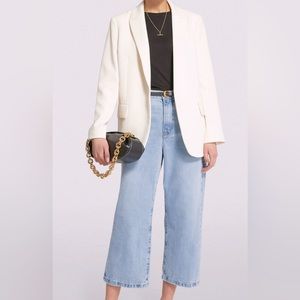 Slightly Used Wide Leg Cropped Frame Jeans